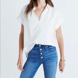 Madewell Central Shirt in Pure White size XXS